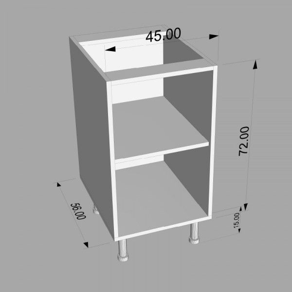 Low white kitchen cabinet W...