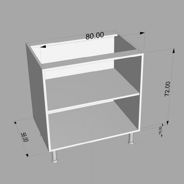 Low white kitchen cabinet W...