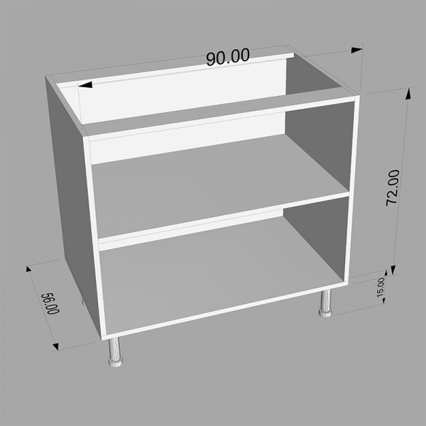 Low white kitchen cabinet W...