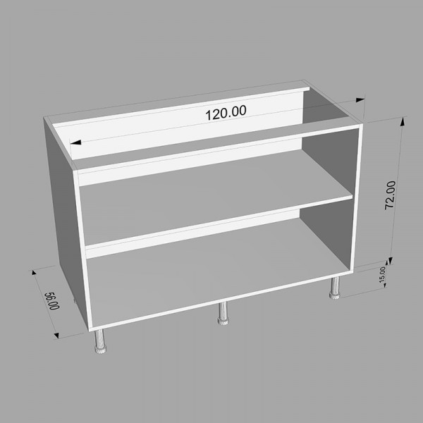 Low white kitchen cabinet W...