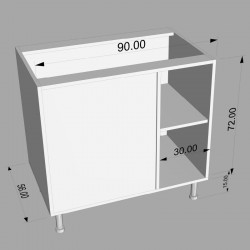 Caisson cuisine bas angle...