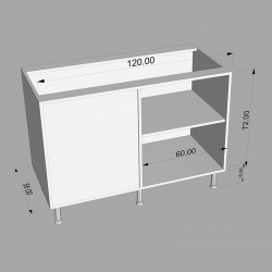 Caisson cuisine bas angle...